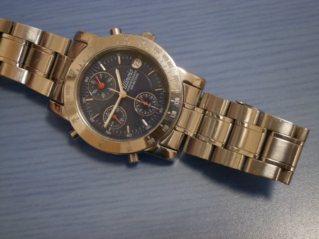 ☆Illinois イリノイ クロノグラフ 稼働品 USA 懐中時計で有名な アメリカ メンズ 腕時計 稼働中です   ☆拍卖