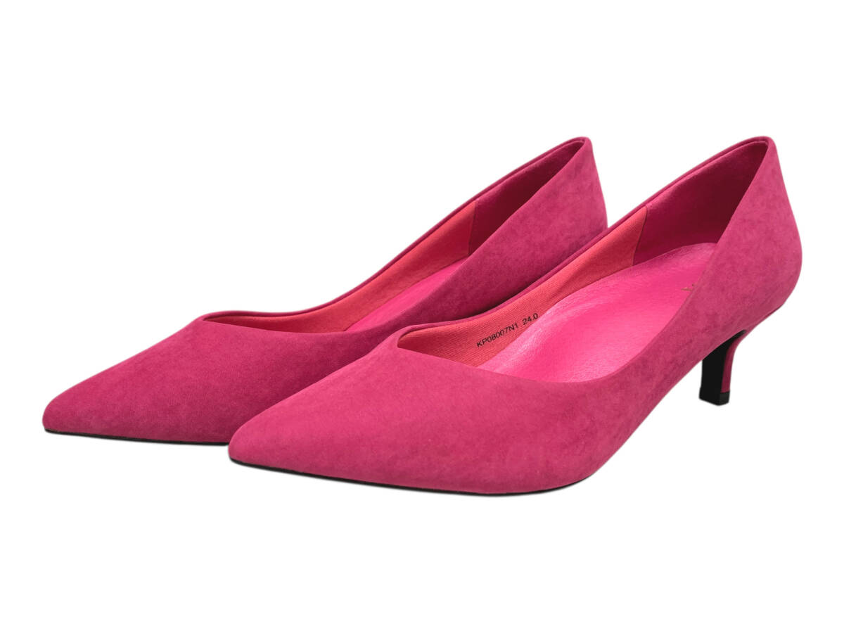 RANDA (ランダ) パンプス スウェード KP08007N1 24.0cm ピンク レディース/036拍卖