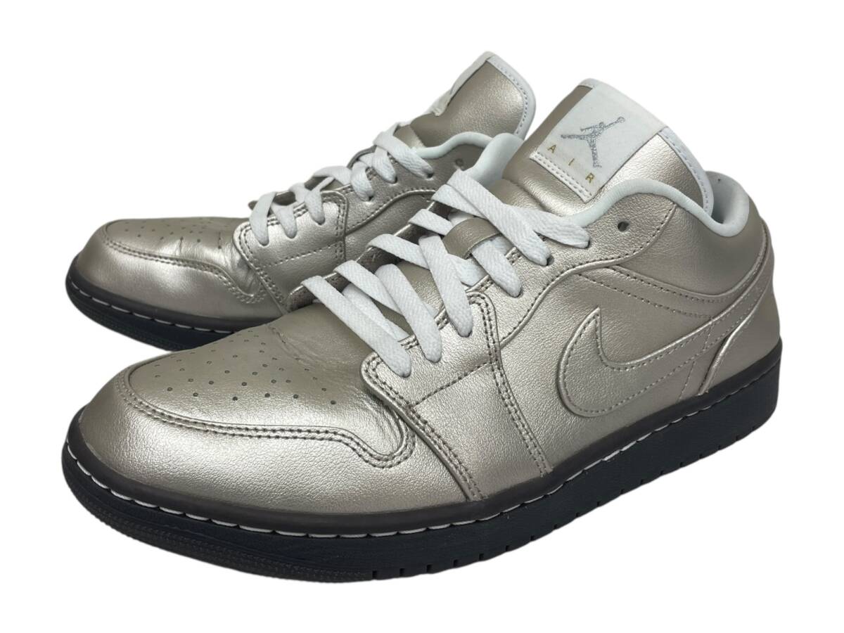 NIKE (ナイキ) Air Jordan 1 Low SE Metallic Zinc ウィメンズ エアジョーダン ローカットスニーカー HQ3529-099 28.5cm US11.5/045拍卖