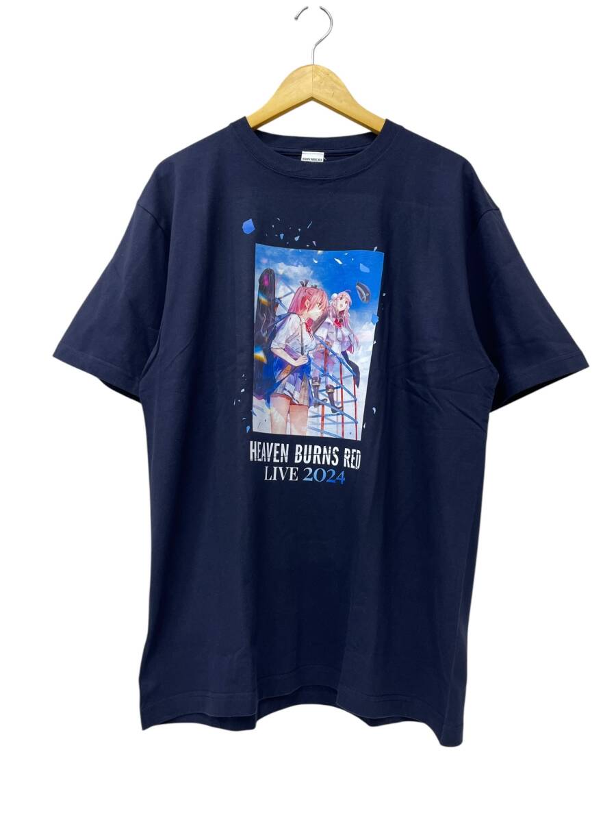 HEAVEN BURNS RED (ヘブン バーンズ レッド) LIVE TOUR 2024 メインビジュアル オリジナルTシャツ XL ネイビー メンズ/049拍卖