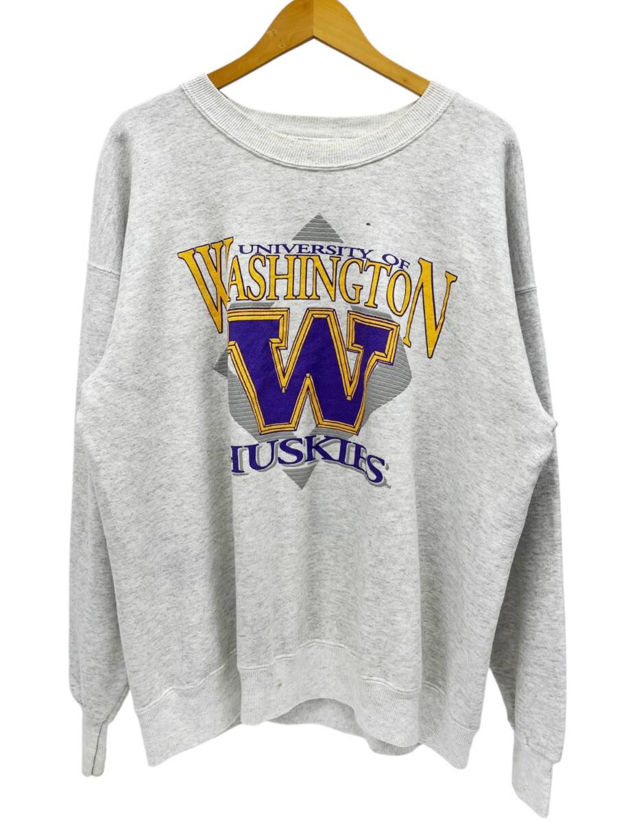 Lee (リー) USA製 古着 カレッジロゴスエット スウェット WASHINGTON HUSKIES ワシントン・ハスキーズ XL グレー メンズ/028拍卖