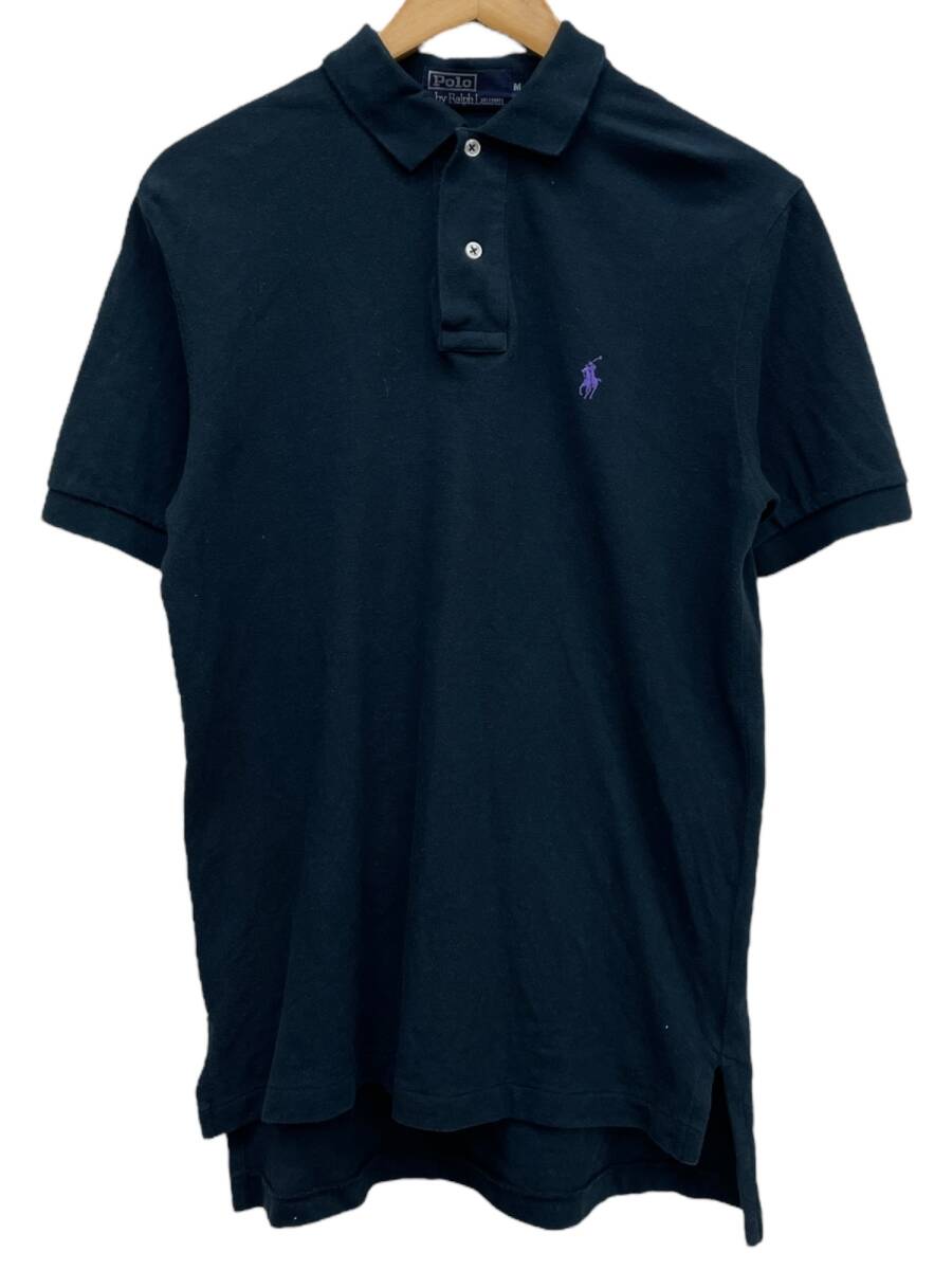 POLORALPH LAUREN (ポロラルフローレン) 半袖ポロシャツ 鹿の子 ポニー刺繍 KK-RL-HW-0200 M ブラック メンズ/045拍卖