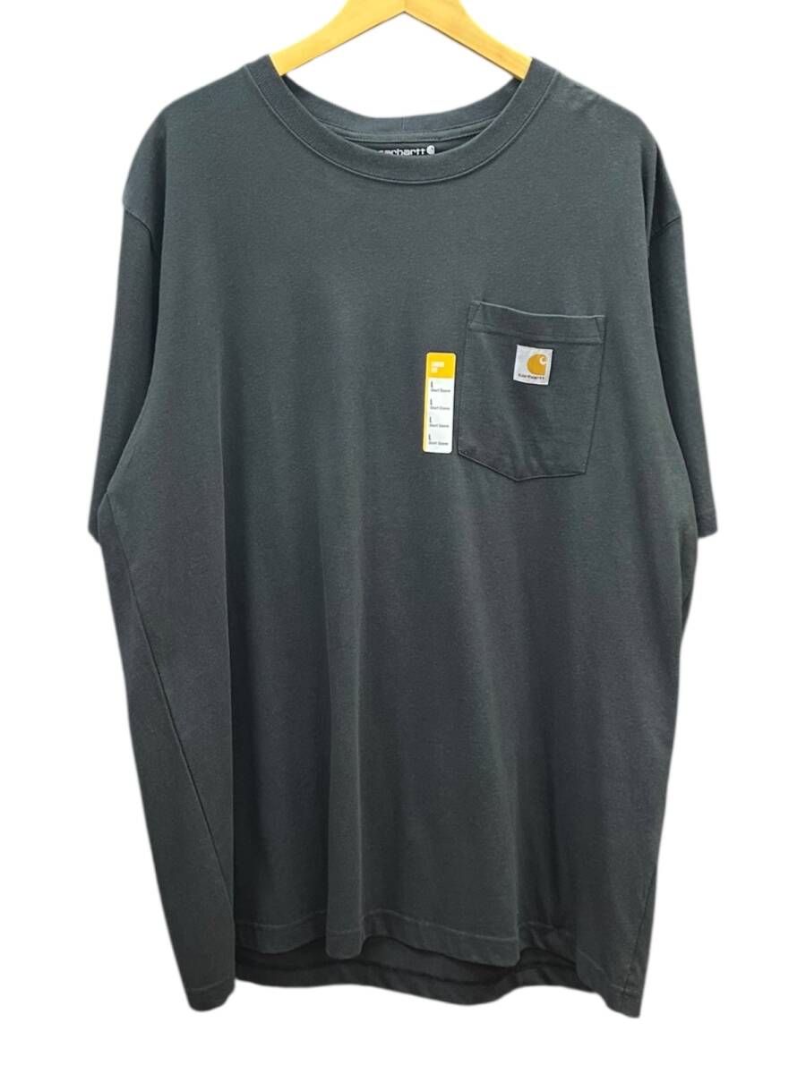 Carhartt (カーハート) Workwear Pocket Short Sleeve T-Shirt ポケ付き Tシャツ 半袖 無地 K87 L ブラック メンズ/027拍卖