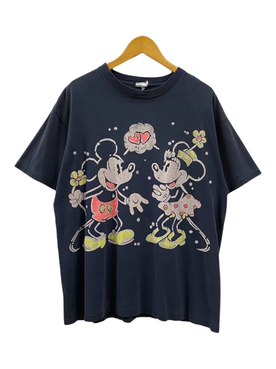 ミッキーマウス ミニーマウス 半袖Tシャツ ヴィンテージ 古着 プリント サイズ表記無し グレー メンズ/078拍卖