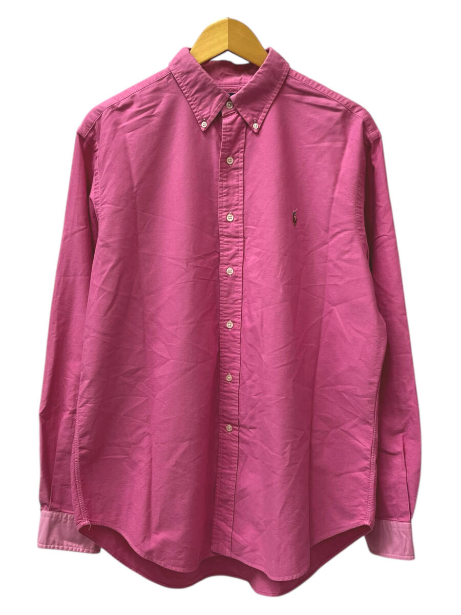 RALPH LAUREN (ラルフローレン) CLASSIC FIT クラシック フィット 長袖 シャツ カラフル ポニー 刺繍 L ピンク メンズ/025拍卖