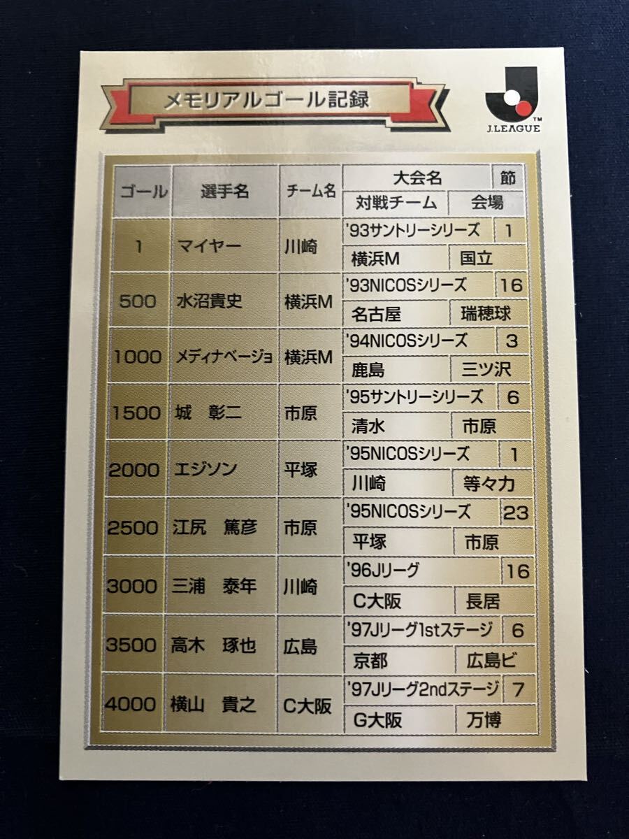 希少 1998 98 カルビー Jリーグチップス Jリーグカード CL22 チェックリスト22 Jリーグメモリアルゴール レアブロック ショートプリント SP拍卖