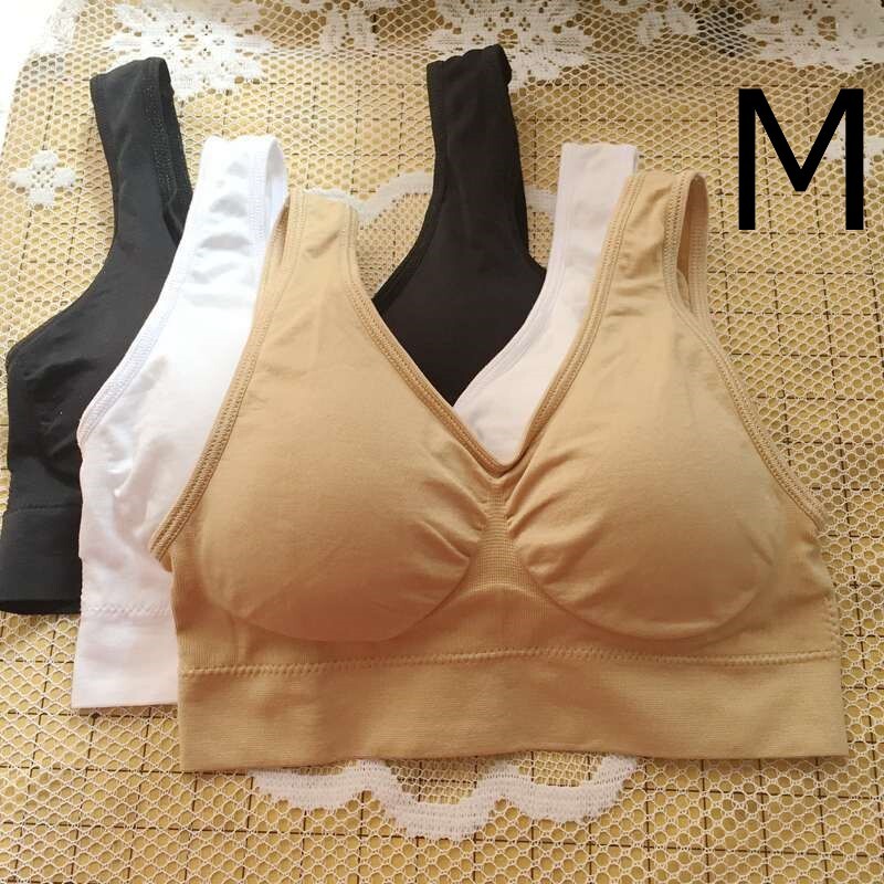 ジニエブラ ベーシックカラー Mサイズ 3枚セット ノンワイヤー スポブラ スポーツブラ ナイトブラ マタニティー ジニエ genie bra ブラ拍卖