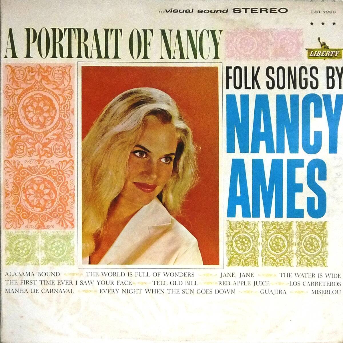 ■LP Nancy Ames♪A Portrait Of Nancy Folk Songs By Nancy Ames☆LST7299 LIBERTY拍卖