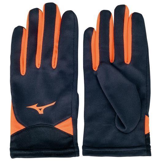 S 21.22cm MIZUNO ミズノ 陸上 ランニング グローブ レーシング U2MY850295 手袋 グラブ 両手 左右 ブラック オレンジ 黒拍卖