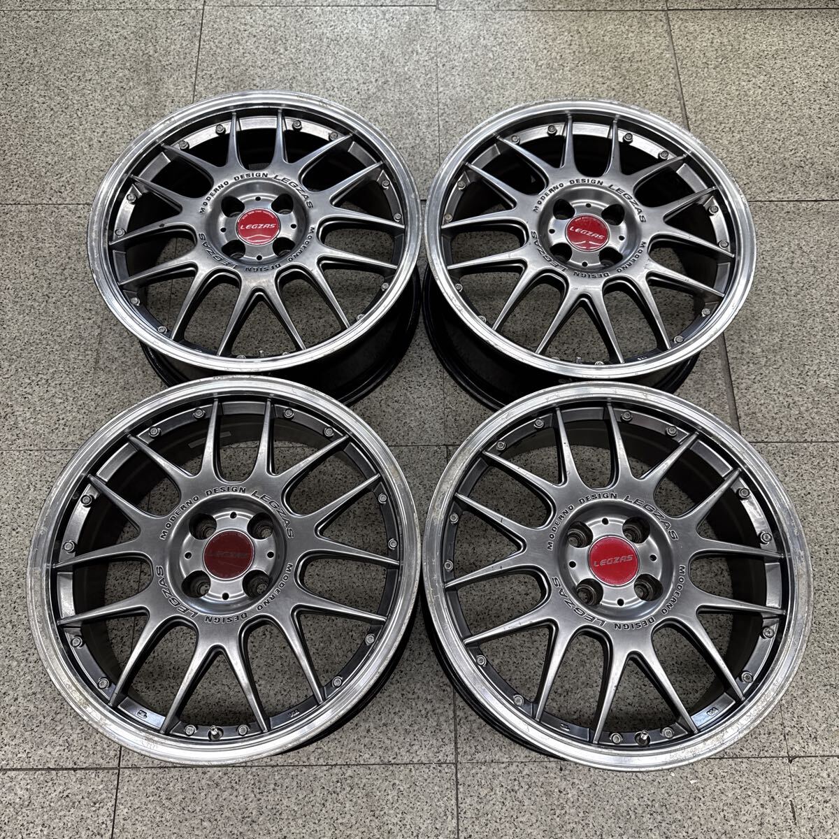 LEGZAS メッシュ 17インチ 7J +42 4H PCD100 中古 4本セット拍卖