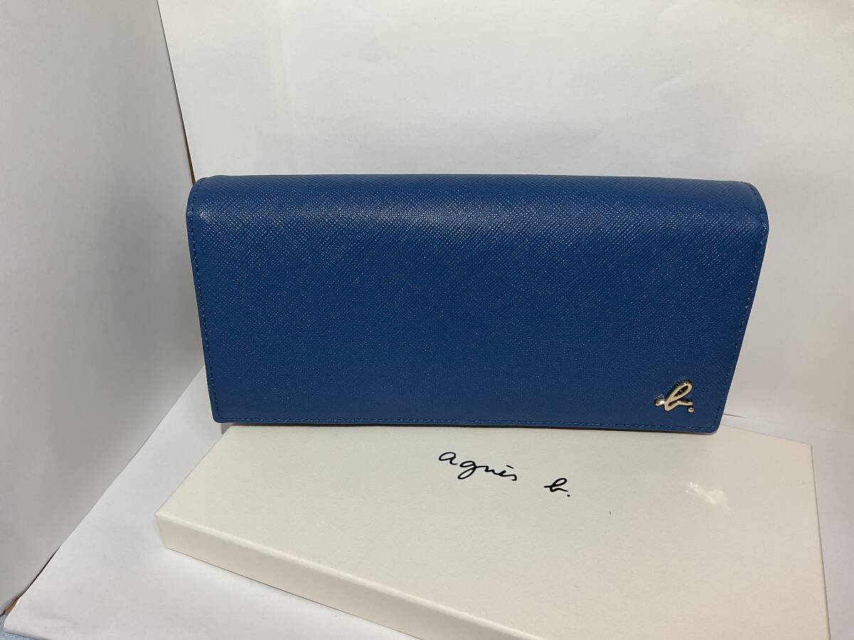 アニエス・ベーターコイズ色長財布新品(レターパック無料)拍卖