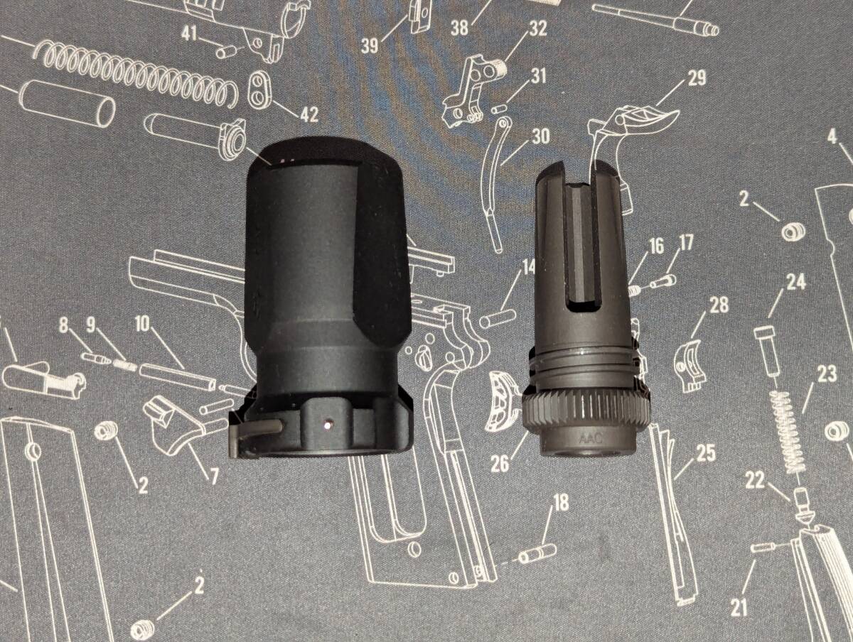 【美品】IRON AIRSOFT AAC Blackout 51T スチール フラッシュハイダー ブラストシールド 14mm逆ネジ 検】1504N .300BLK SVOBODA SDN-6拍卖