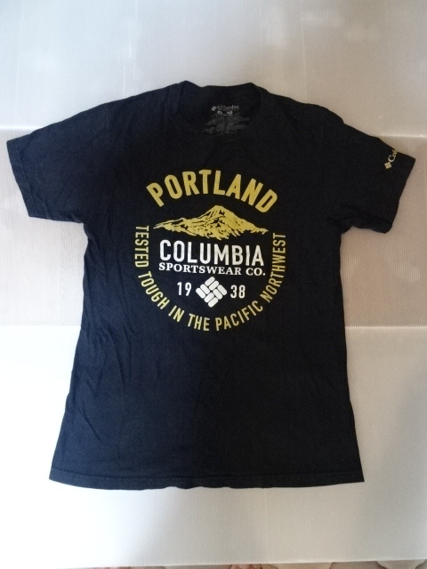 激レア USA購入 アウトドア系 コロンビア スポーツ オレゴン州ポートランド【PORTLAND】 【COLUMBIA】 ロゴプリントTシャツUS M 中古品拍卖