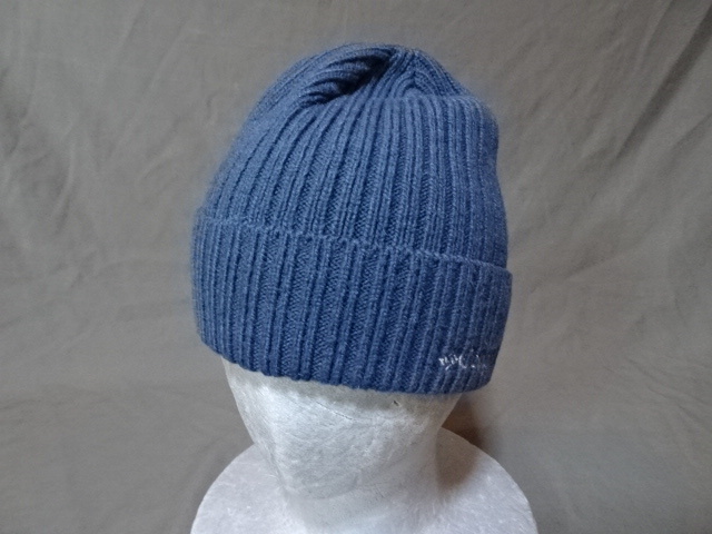 激レア USA購入 人気アウトドア系ブランド コロンビアスポーツ 【Columbia】製 ロゴ刺繍入り 二ットキャップ ブルーグレー 中古品拍卖