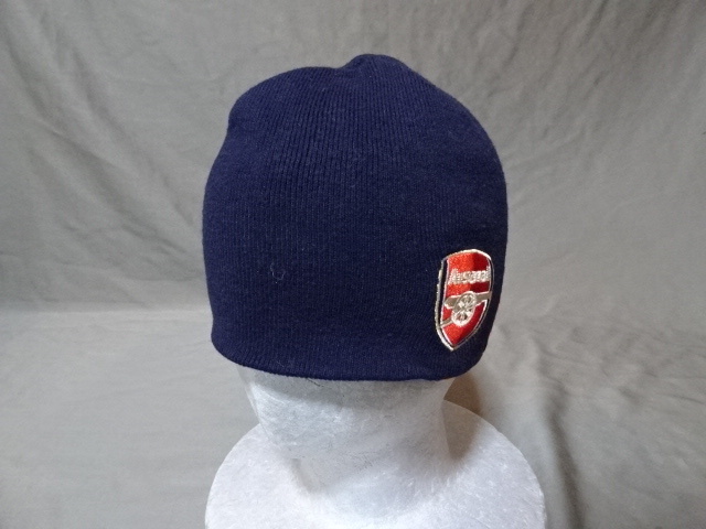 激レア USA購入 イギリス製 チームオフィシャル イングランド プレミアリーグ アーセナル【Arsenal】ロゴ刺繍入りニットキャップ 中古品拍卖