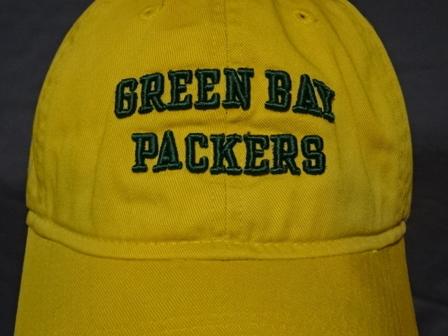 激レア USA購入【Reebok】製 NFLアメフト グリーンベイ パッカーズ 【Green Bay Packers】 ロゴ刺繍入り キャップ イエロー 中古良品拍卖