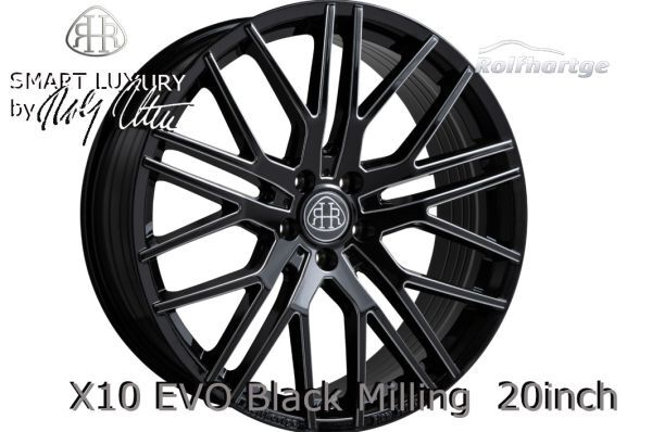 限定 ロルフハルトゲ X10 EVO Black Milling 8.5J×20 & 9.5J×20 レクサス IS PCD 5/114.3 LEXUS ブラックミルド 20インチ ホイール 4本拍卖