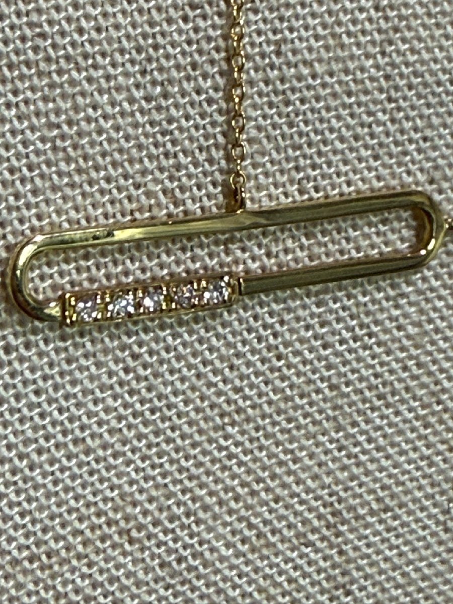 オールニーク ALLNIQUE ダイヤモンド K18YG AQN0002Y8 ゴールド ネックレス Form  Oval long D9041拍卖