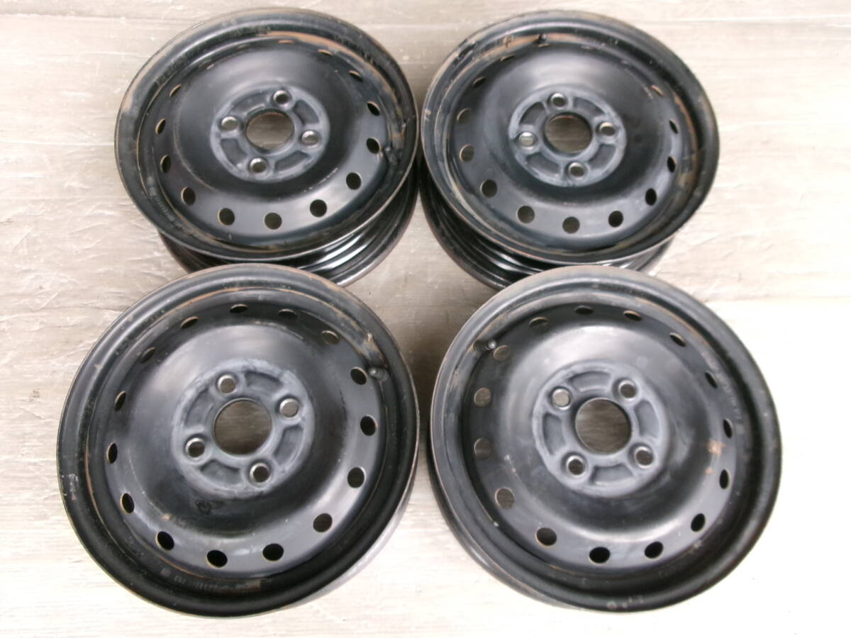 【ホンダ】JCライフ 純正スチールホイール 13x4J 4-100 +40 ハブ56☆4本セット 50917-10 検)JBライフ ザッツ ゼスト拍卖