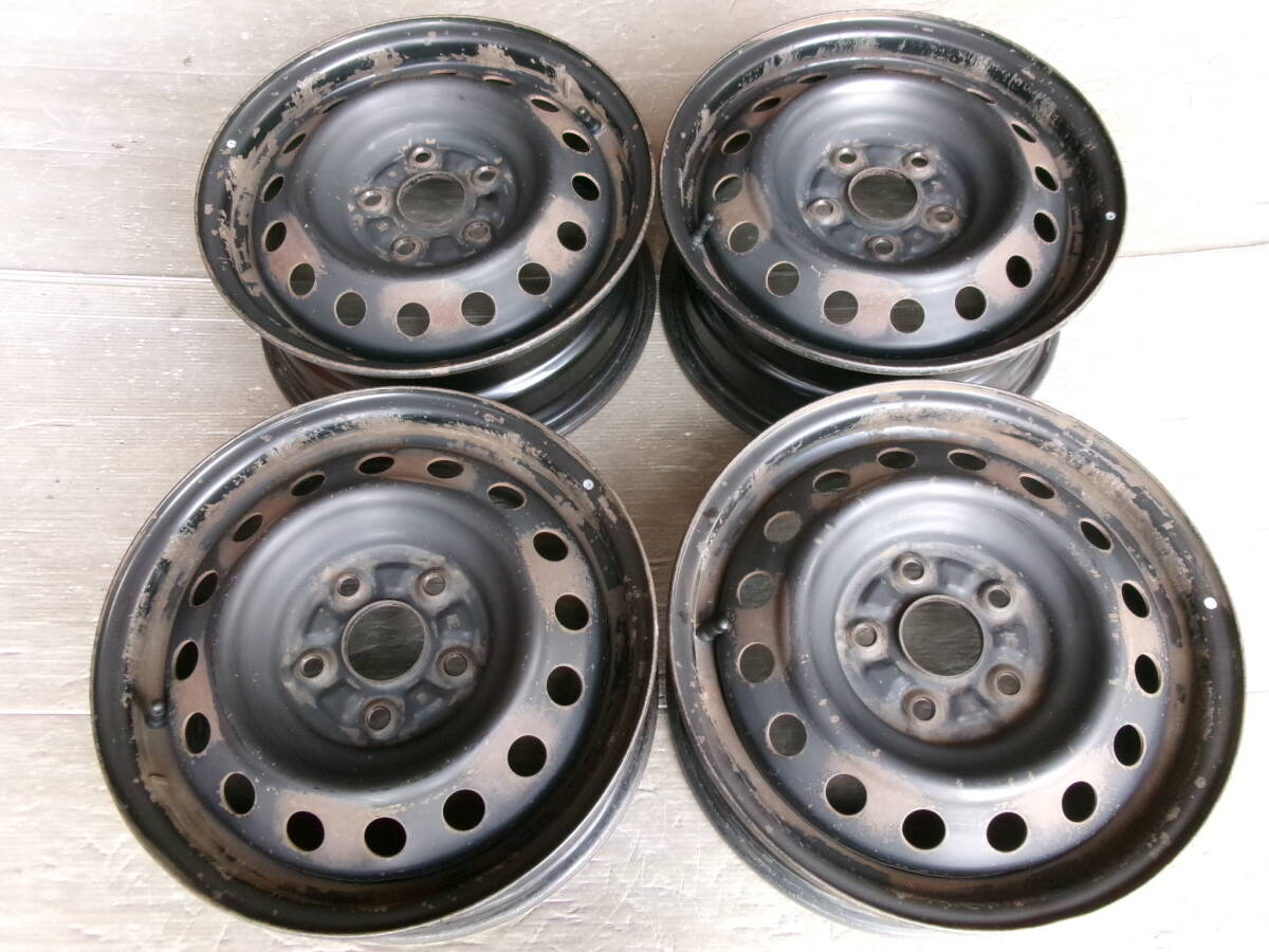 【トヨタ】60,65ノア ヴォクシー 純正スチールホイール 15x6J 5-114.3 +50 ハブ60☆4本セット 50921-10 検)ボクシー拍卖