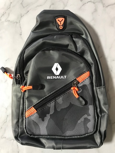 誰も持ってない?さり気なく目立つ!ルノー ロゴ グレー系 迷彩軽量ボディーバッグ ルーテシア トロフィー カングー アルカナ拍卖