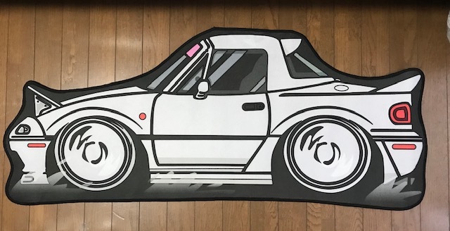 特価!誰も持ってない?マツダ ユーノスロードスターロゴ 部屋マット・デスク下マット・玄関マット送料サービス拍卖