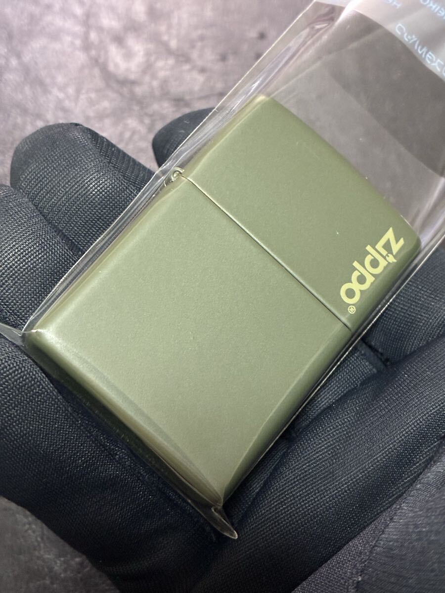 zippo カーキ ヴィンテージ 前面加工 希少モデル 2002年製 シルバーインナー 2002年製拍卖