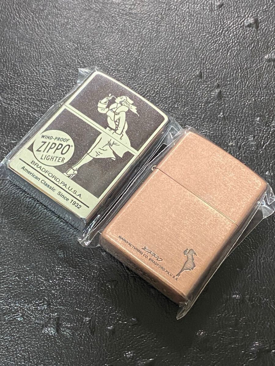 zippo ウィンディ 前面加工 2点 ブロンズ ビックシルエット 希少モデル 2023年製 WINDY 拍卖