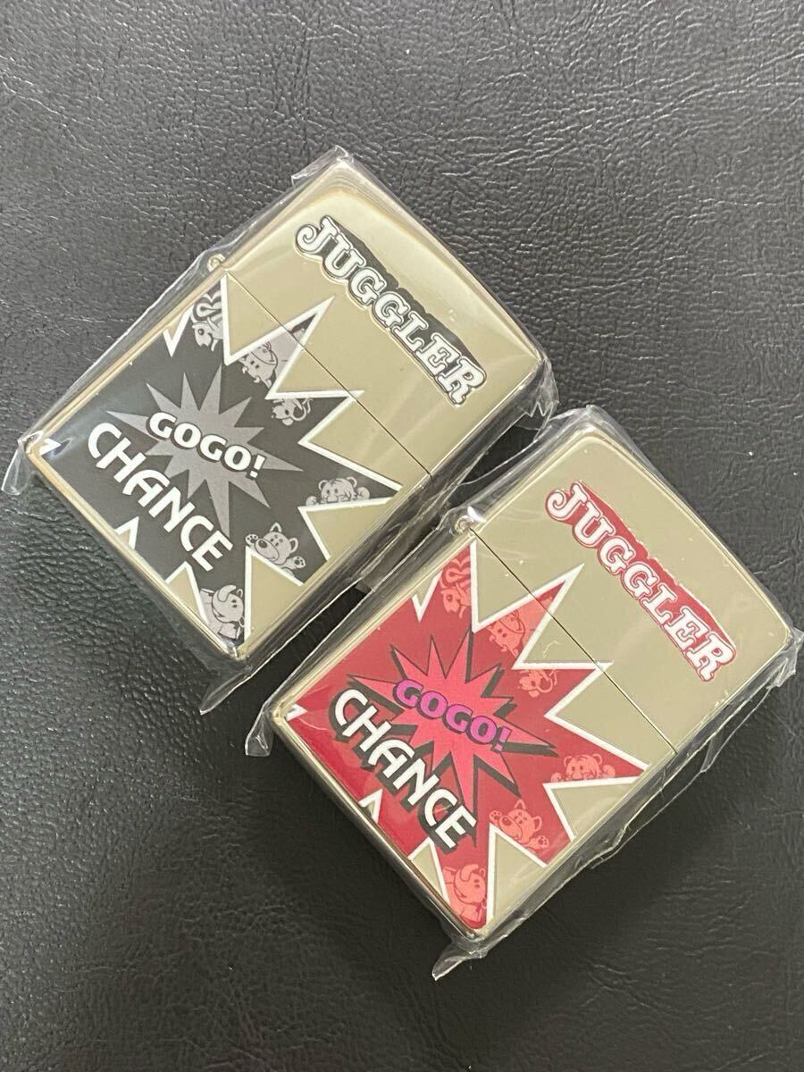 zippo ジャグラー ツノッチ 両面デザイン 2点 レッド ブラック 希少モデル 2021年製 2022年製 GO GO CHANCE JUGGLER 拍卖