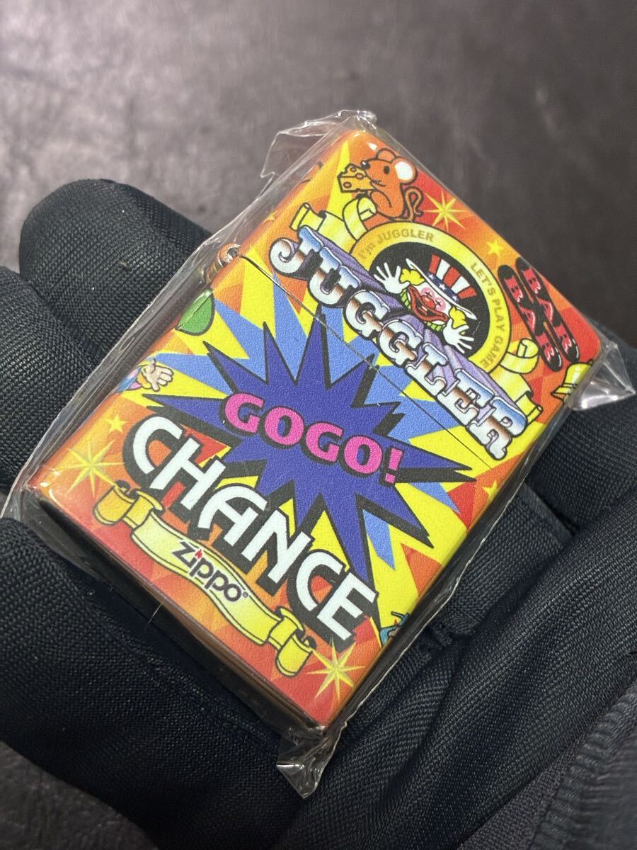 zippo ジャグラー フルカラー 5面加工 レッド 希少モデル 2022年製 ② GO GO CHANCE JUGGLER拍卖
