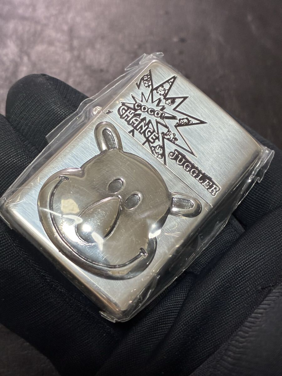 zippo ジャグラー ツノッチ 立体メタル シルバー 希少モデル 2021年製 GO GO CHANCE JUGGLER拍卖