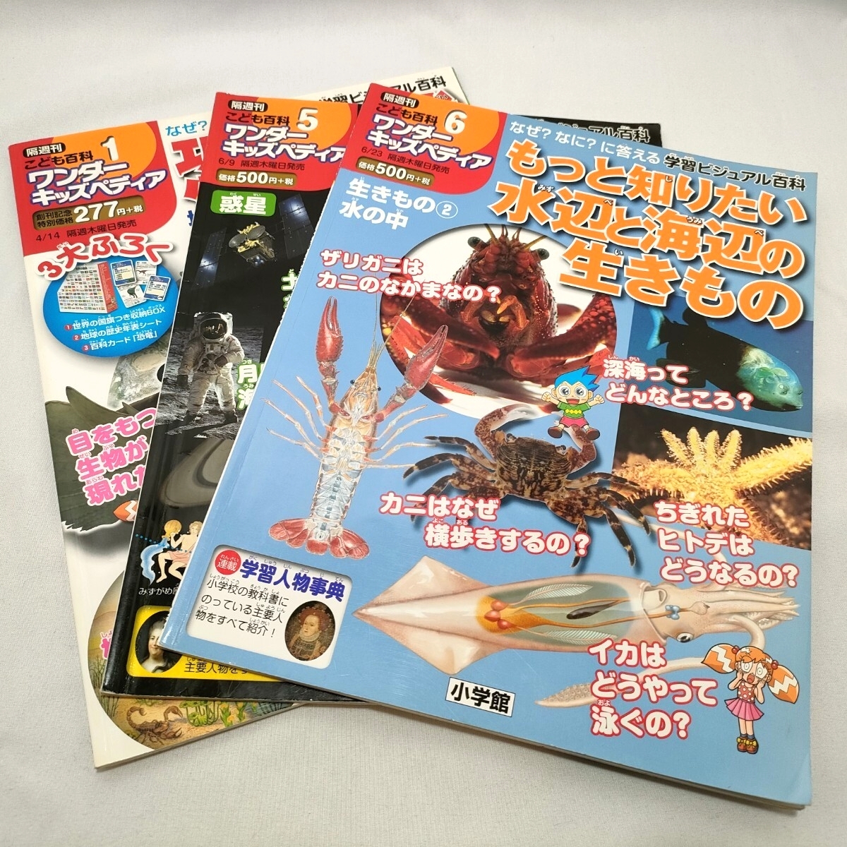 【★送料無料★こども百科 ワンダーキッズペディア 本誌のみ3冊セット★ 地球の歴史①・惑星・いきもの②水の中★小学館★ 】拍卖