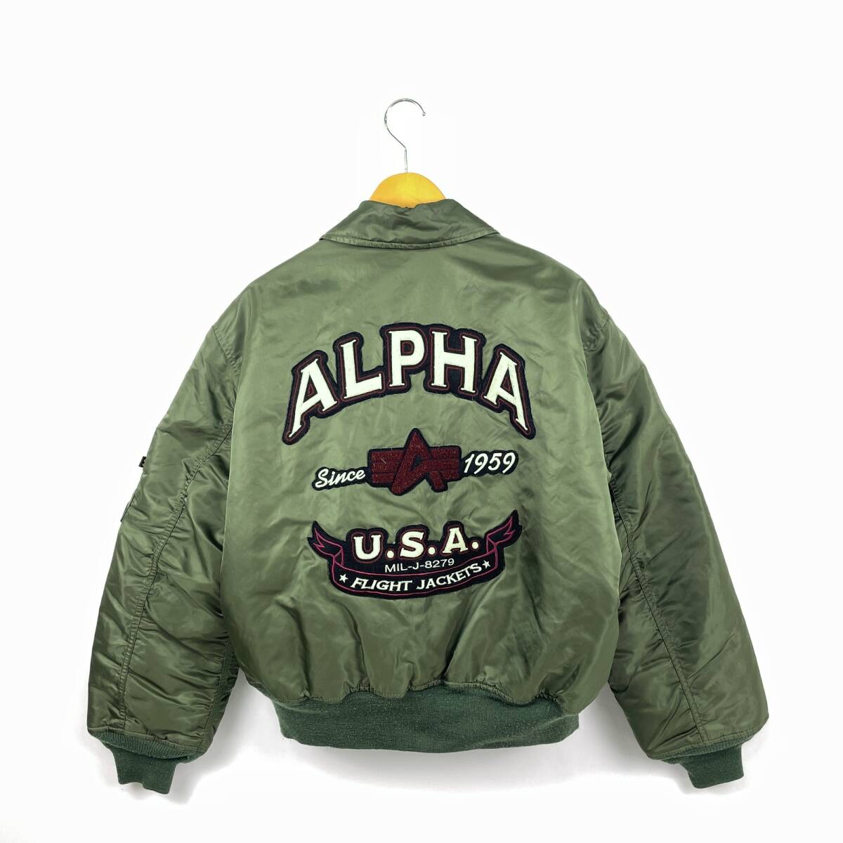 ALPHA INDUSTRIES アルファ 20301-21 CWU-45 MA-1 フライトジャケット 中綿ジャケット Lサイズ カーキ拍卖