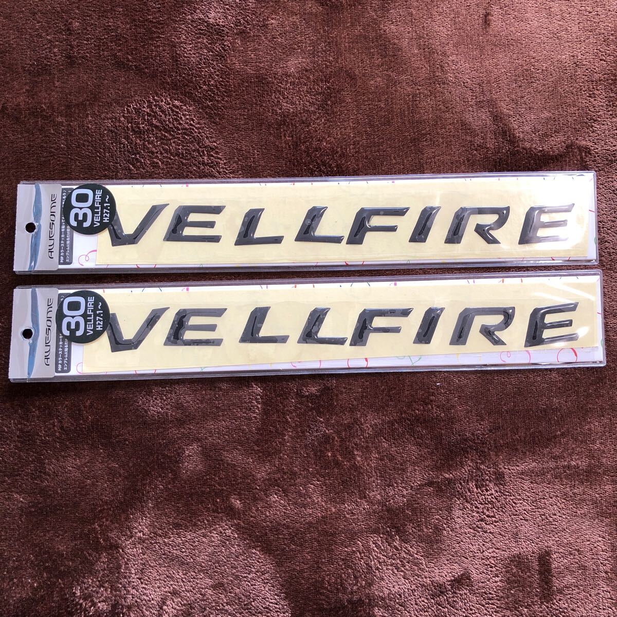 50926DON220 送料230円 失敗しても大丈夫 2枚セット オーサム ヴェルファイア30系VELLFIRE エンブレムステッカー ブラック 黒 AWESOME 新品拍卖