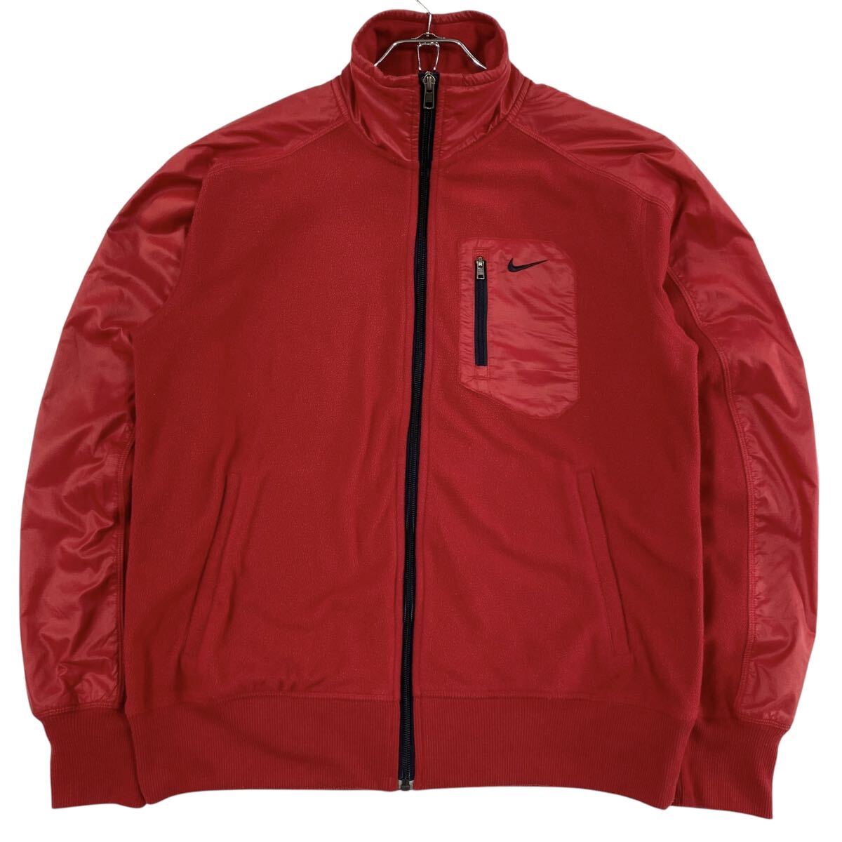 NIKE(ナイキ)フリースジャケット 刺繍ロゴ メンズM レッド系拍卖