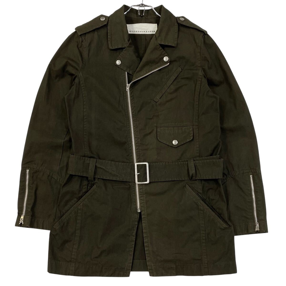 SUNAOKUWAHARA(スナオクワハラ)トレンチコート ジップジャケット メンズM カーキ系拍卖