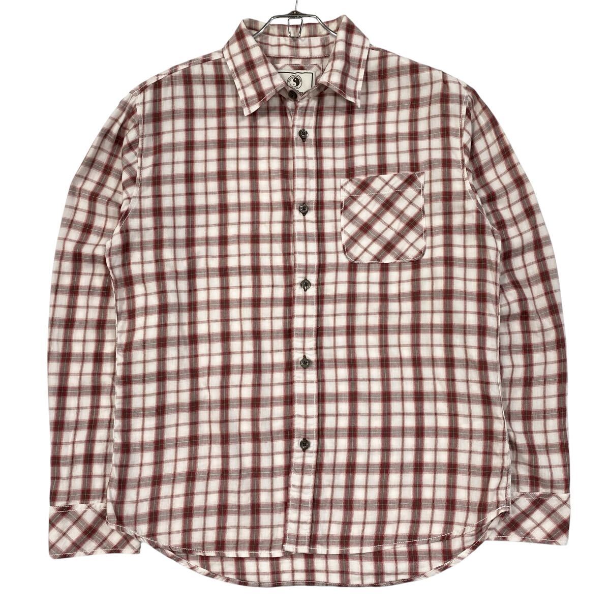 T&C Surf Designs(タウン&カントリー)長袖シャツ チェック柄 メンズM レッド系/他拍卖