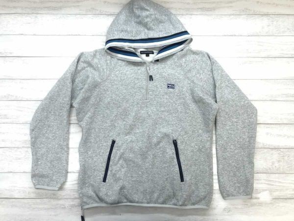 ロサーセン ROSASEN ストリート スポーツ ゴルフ パイピング ハーフジップ プルオーバー スウェットパーカー レディース 裏起毛 L グレー拍卖