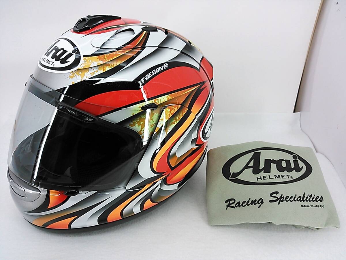 【送料無料】程度上 Arai アライ RX-7 RR5 NAKAGAMI ナカガミ Lサイズ フルフェイスヘルメット 中上貴晶拍卖