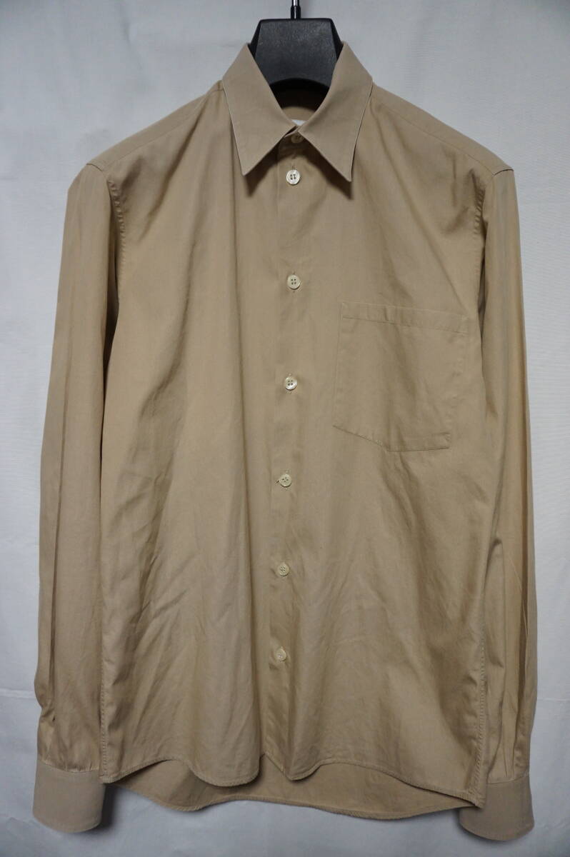 【本人期】HELMUT LANG ヘルムートラング コットンシャツ 【サイズ37】 美品 ベージュ イタリア製拍卖