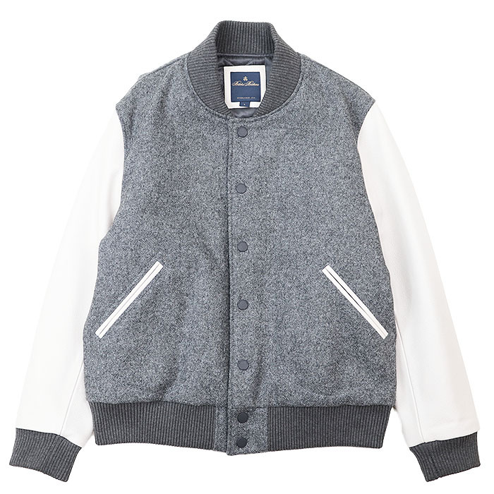 【新品同様】Brooks Brothers Heritage Collection ブルックス ブラザーズ ジャケット バーシティ スタジャン メンズ L アイボリー グレー拍卖