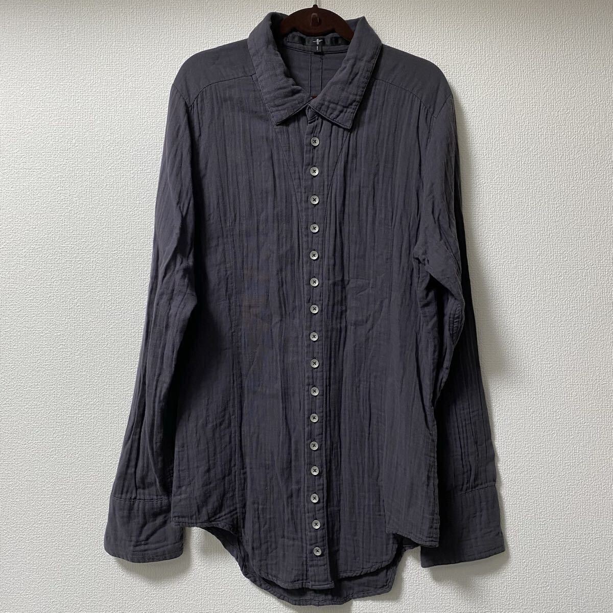 NO ID シャツ / ノーアイディー ロングシャツ グレー モード系 Y2K グランジ お兄系 ロック archive japanese label 拍卖