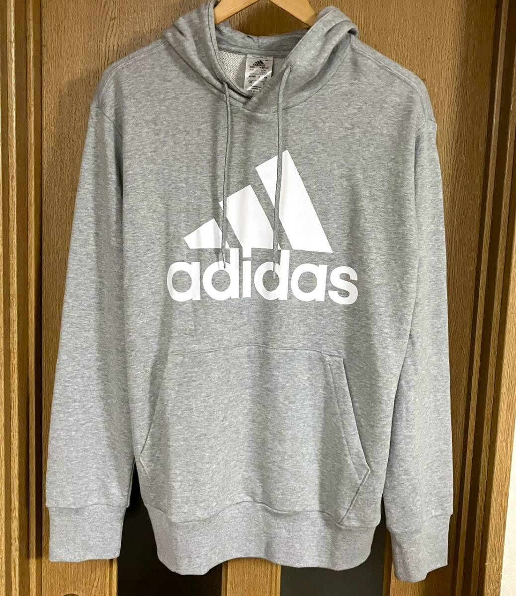 新品 タグ付き アディダス パーカー メンズLサイズ 綿100% グレー 拍卖