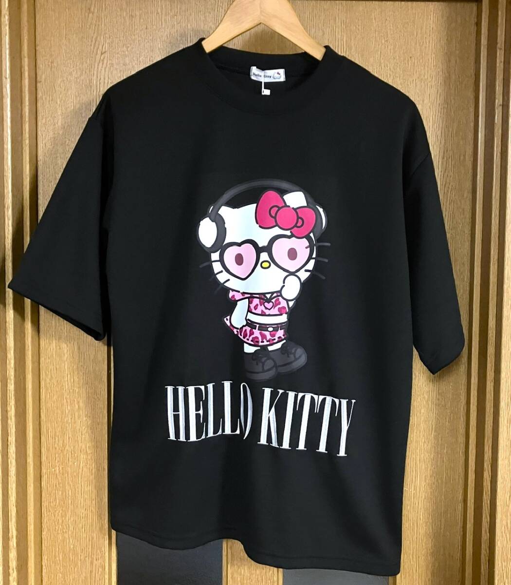 新品 タグ付き サンリオ ハローキティ キティ 半袖 Tシャツ メンズLサイズ 黒色拍卖