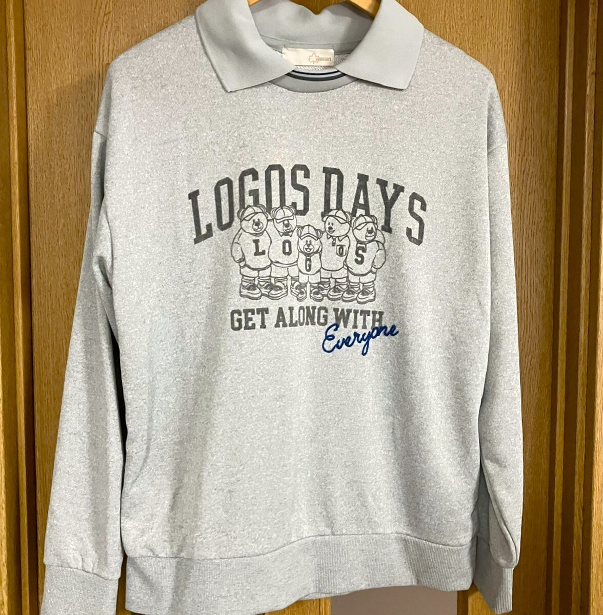 新品 タグ付き ロゴス ロゴスデイズ クマ ロゴスベア トレーナー メンズMサイズ グレー拍卖