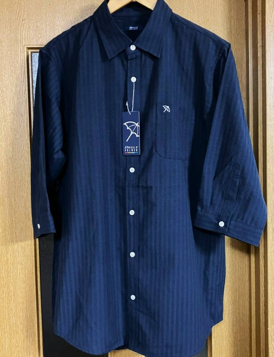 新品 タグ付き 傘のマークでおなじみ アーノルドパーマー シャツ カジュアル メンズLL ネイビー 拍卖
