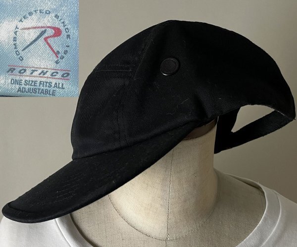 ★【美品 レギュラー 古着 00s位】ビンテージ ROTHCO ロスコ ポリエステル コットン 5 パネル キャップ 帽子 フリーサイズ ブラック系拍卖