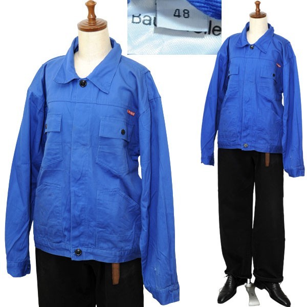 ★【希少 ドイツメーカー 名作ユーロ ヴィンテージ】PLANAM プラナム ユーロワーク ジャケット カバーオール 48(M程度)ブルー系拍卖