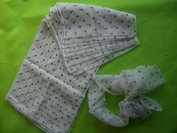 未使用★水玉 スカーフ10枚セット★襟巻★まとめ売り★卸激安処分★フリマ転売拍卖