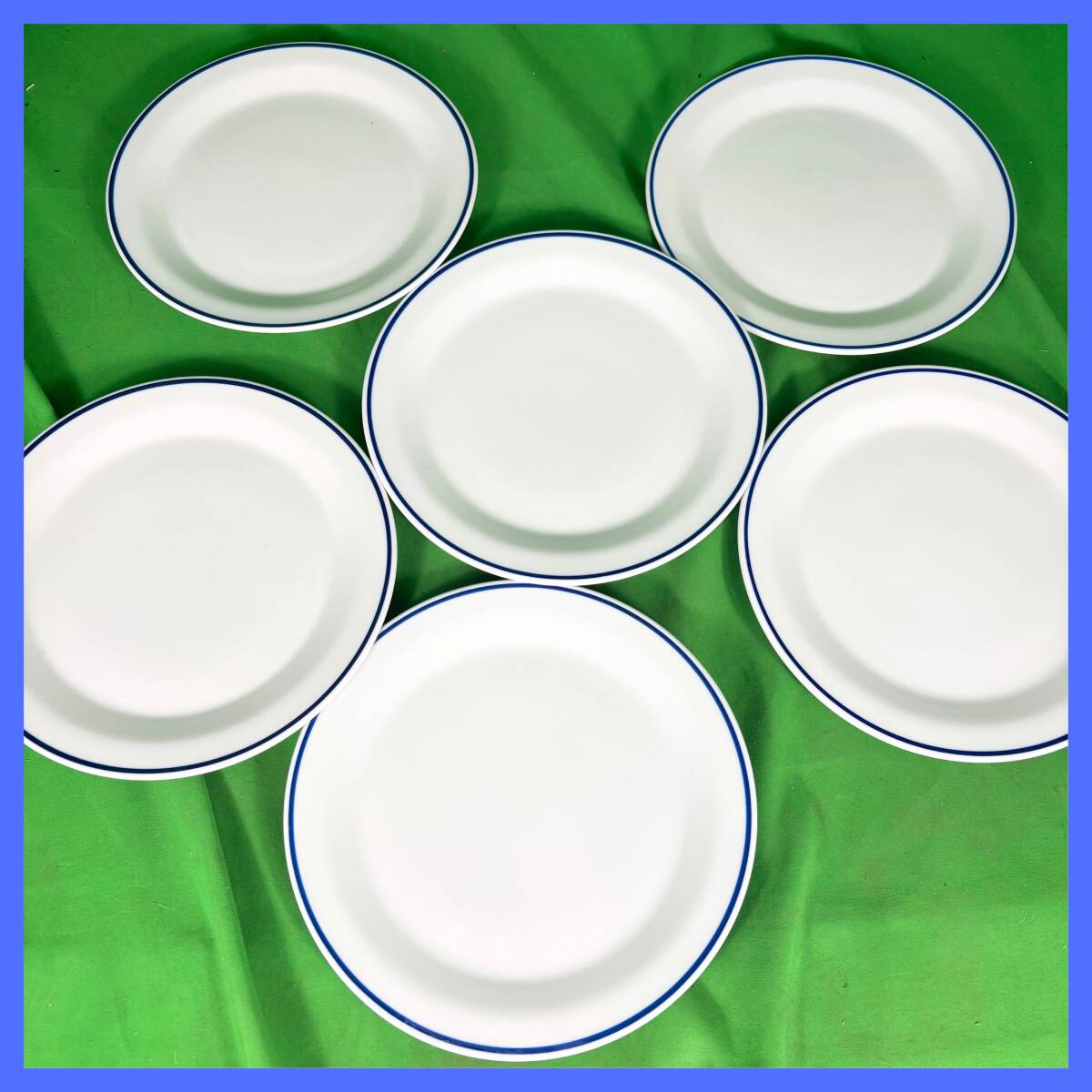 LITTLE MERMAID リトルマーメイド ブルーライン プレート 食器6枚セット お皿 シンプル 箱付き 経年保管品 新品未使用品 EL-250708061拍卖